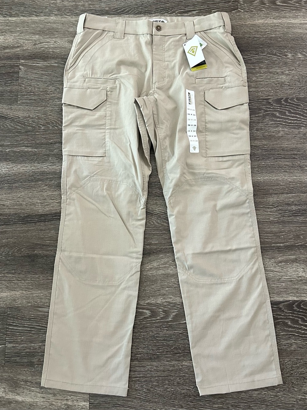 First Tactical V2 Tactical Cargo Pants Mens Size 38x34 Khaki Tan Rip Stop NWT